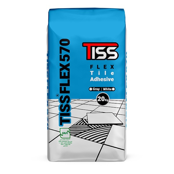 چسب کاشی پودری تیس مدل فلکس وزن 25 کیلوگرم