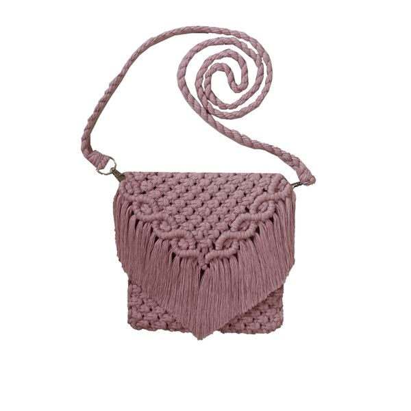 کیف دوشی دست دوز زنانه مدل مکرومه کد 27