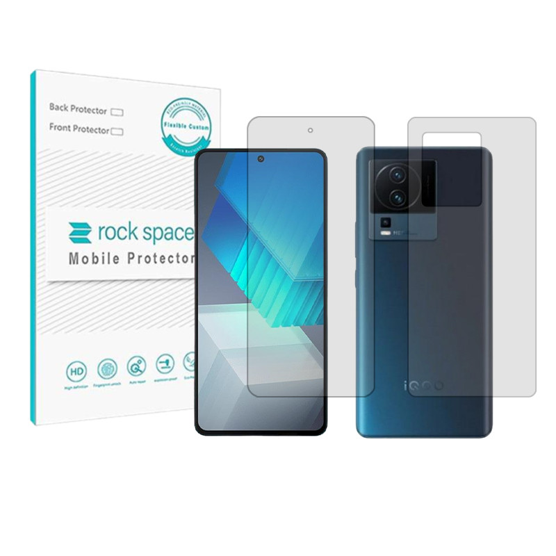 محافظ صفحه نمایش شفاف راک اسپیس مدل HyGEL مناسب برای گوشی موبایل ویوو iQOO Neo7 SE به همراه محافظ پشت گوشی