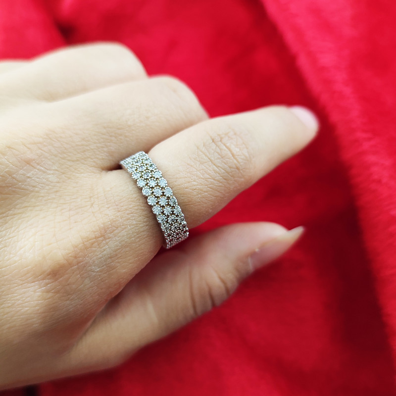 انگشتر نقره زنانه مدل پرنسس کد NG3723