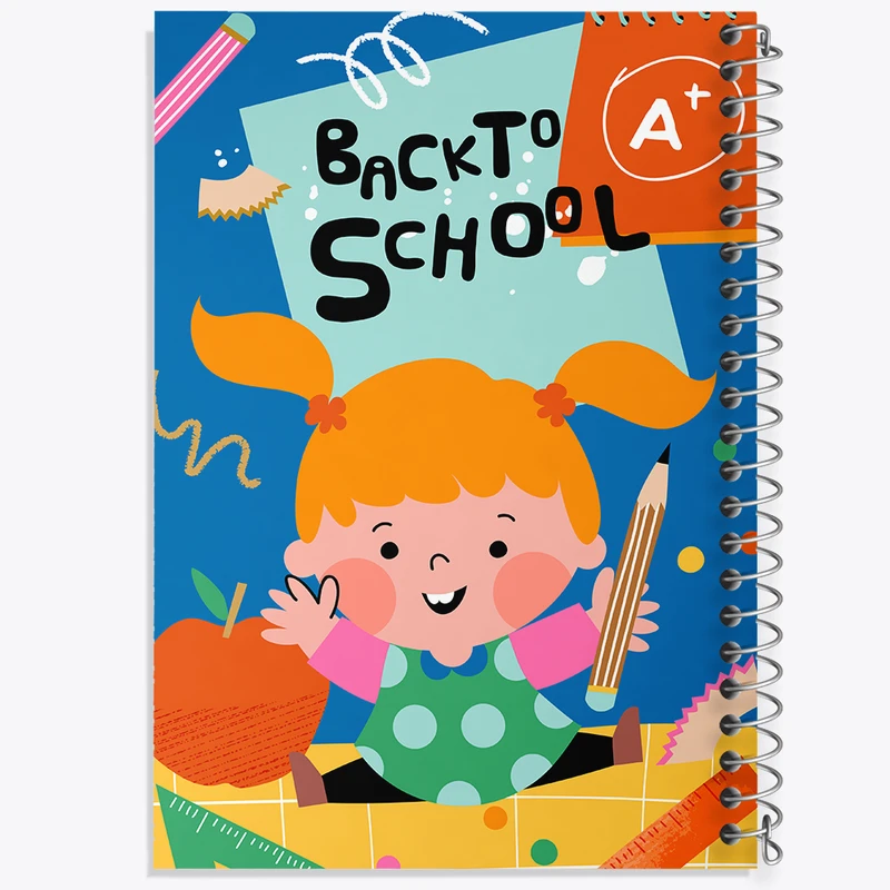 دفتر مشق 50 برگ خندالو طرح Back To School کد N714