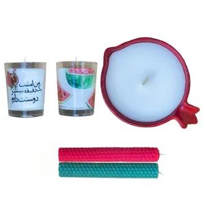 شمع مدل یلدا و انار کد 04 مجموعه 5 عددی