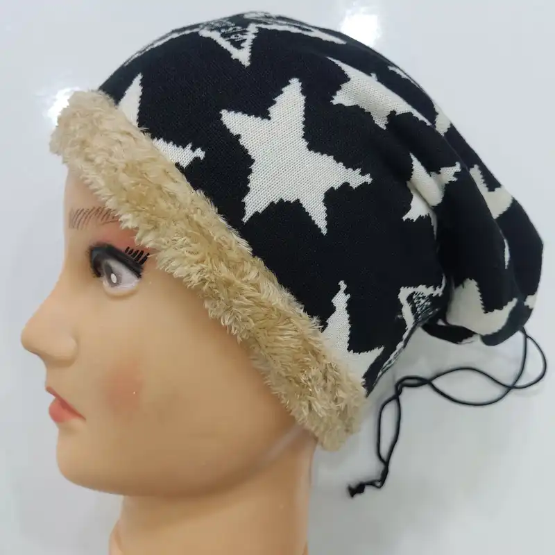 دستمال سر و گردن مدل اسکارف تو خز بافت