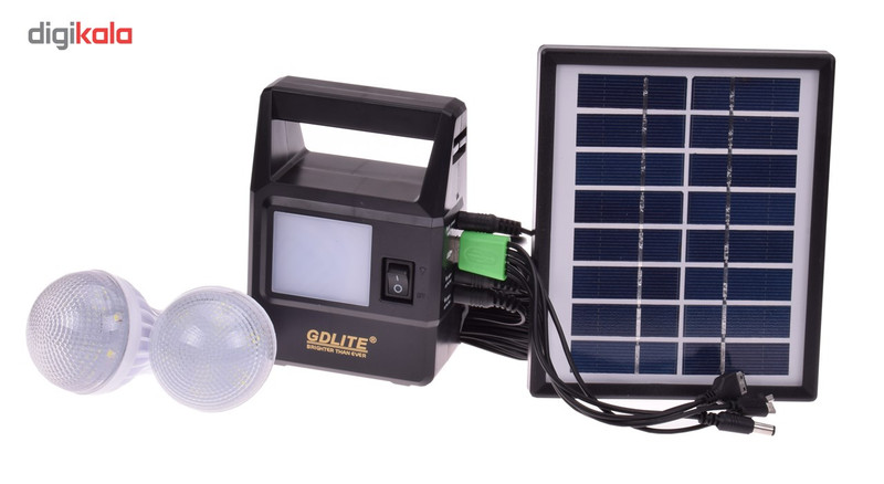 چراغ اضطراری و شارژر خورشیدی جی دی لایت مدل GD-8030