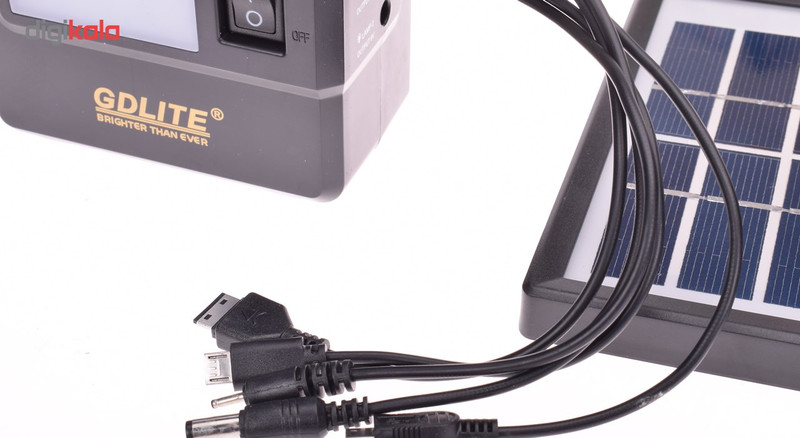چراغ اضطراری و شارژر خورشیدی جی دی لایت مدل GD-8030