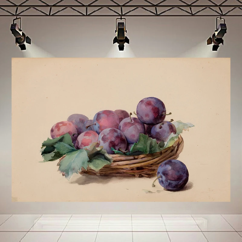  پوستر پارچه ای طرح نقاشی سبد آلو اثر لوئیس ماری دی شرایور کد AR31960