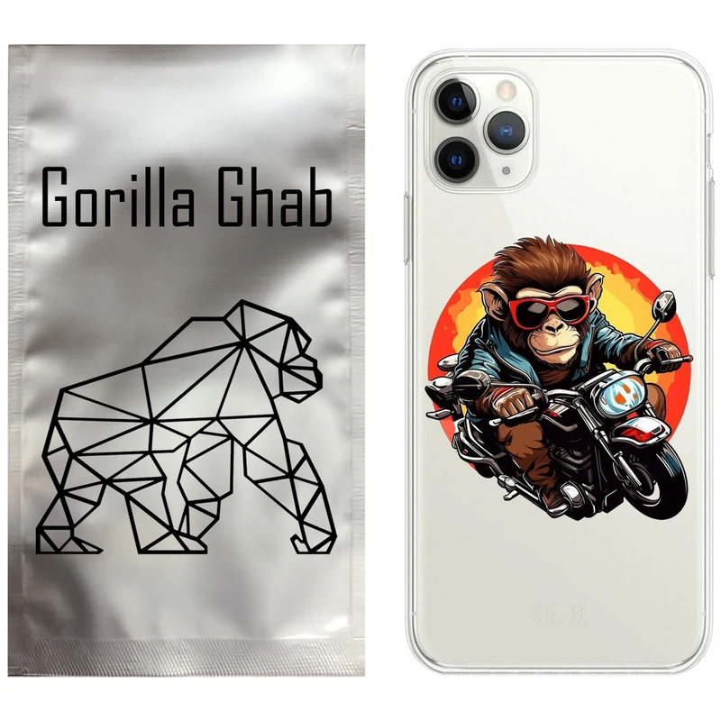 کاور گوریلا قاب مدل CLG کد 32 طرح میمون موتورسوار مناسب برای گوشی موبایل اپل iPhone 11 Pro Max