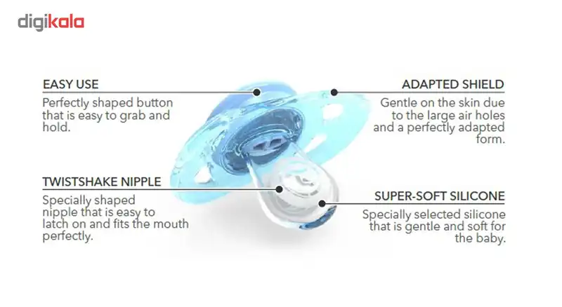 پستانک تویست شیک مدل 78086 بسته دو عددی