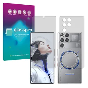 Glass Pro Hydrogel model Transparent Screen Protector for ZTE nubia RedMagic 11 Pro Plus mobile phone along with the back protector