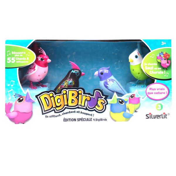 مشخصات قیمت و خرید عروسک پرنده آواز خوان مدل 9445 Digibirds بسته 4 عددی دیجی کالا