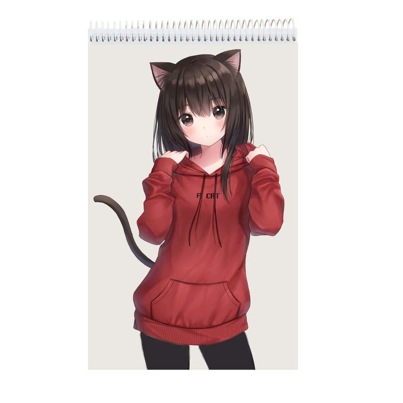 دفتر نقاشی 50 برگ طرح CAT GIRL کد A4