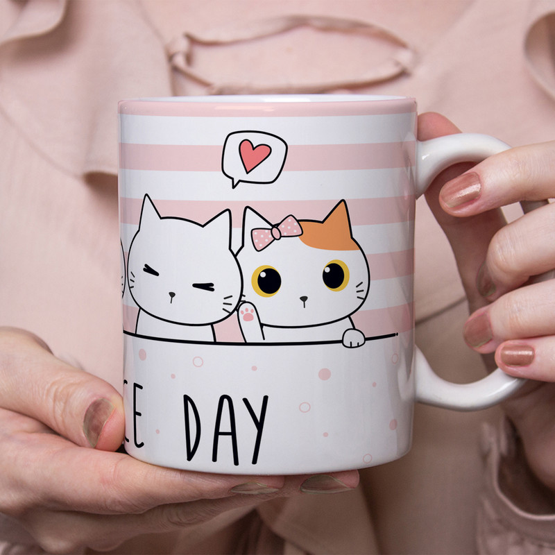 ماگ هومر ماگ طرح گربه مدل have a nice day
