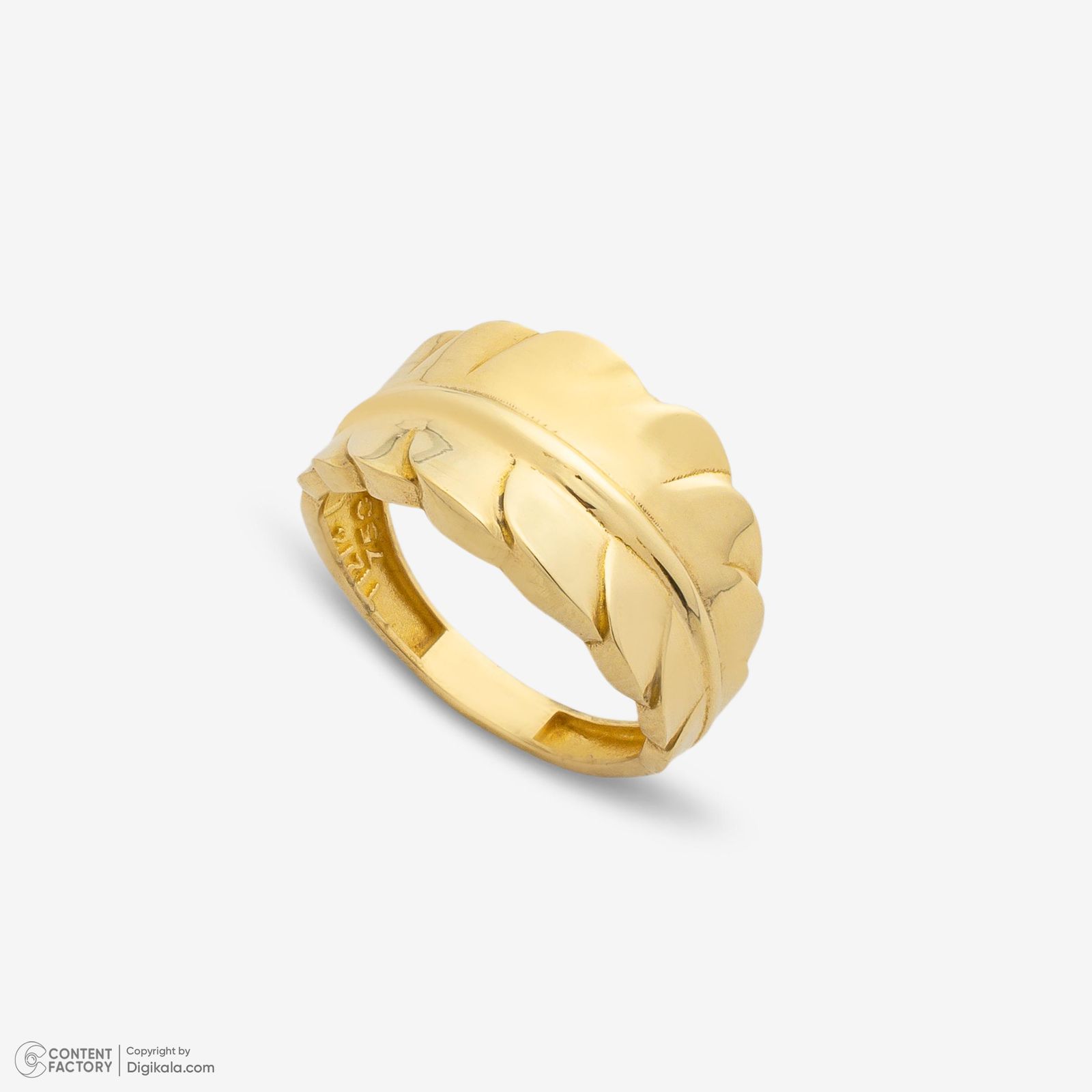 انگشتر طلا 18 عیار زنانه گلدم مدل R348001 سایز 53 -  - 6