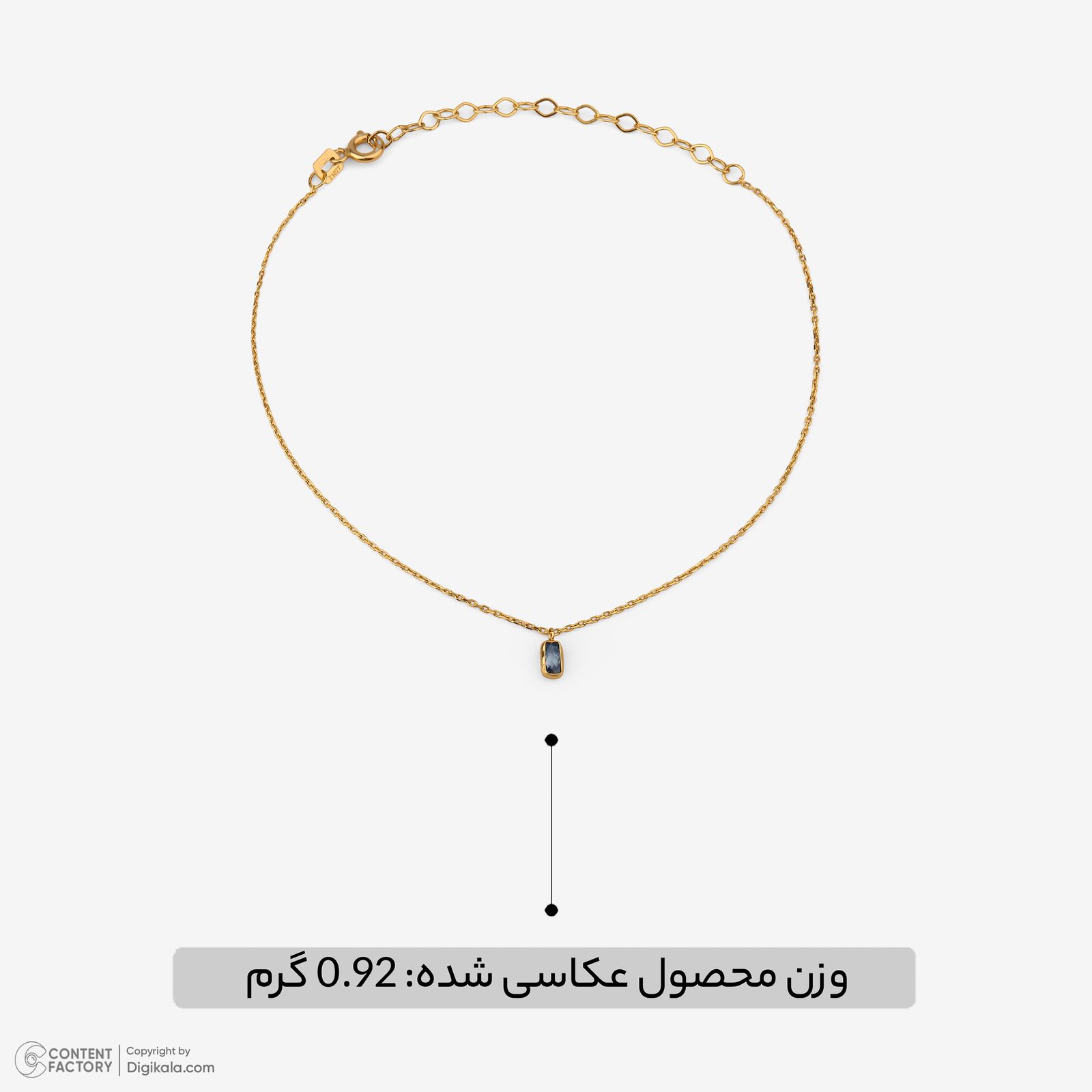دستبند زنجیری طلا 18 عیار زنانه روبی آرت گالری مدل 49128 -  - 5