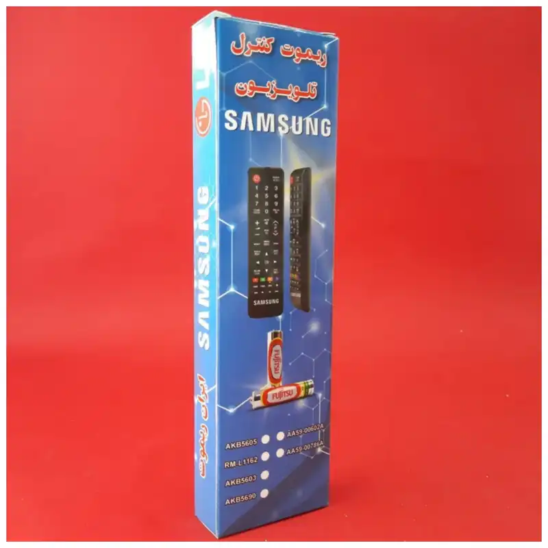 ریموت کنترل تلویزیون سامسونگ مدل AA59-00786a به همراه باتری نیم قلمی
