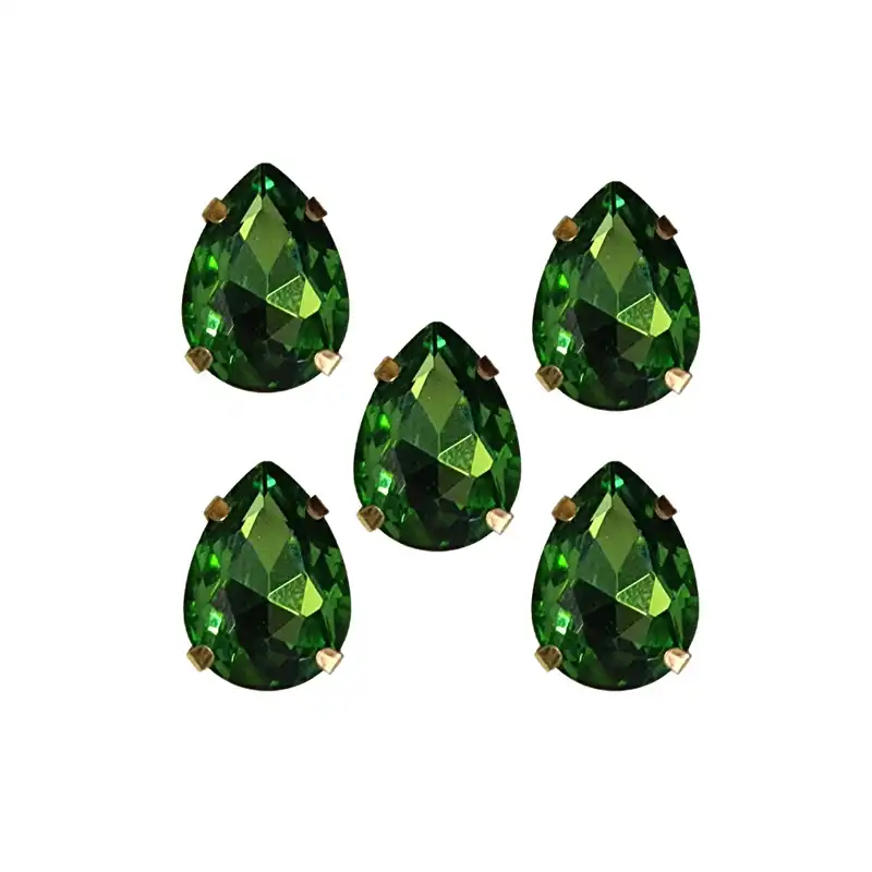 نگین مدل سنگ جواهردوزی اشکی 18mm Ceramics Resin glass بسته 5 عددی