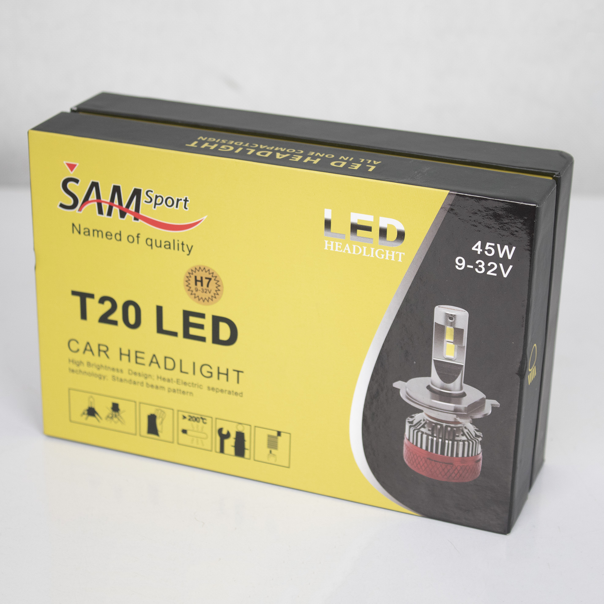 لامپ هدلایت خودرو سام مدل T20 کد H7 بسته 2 عددی