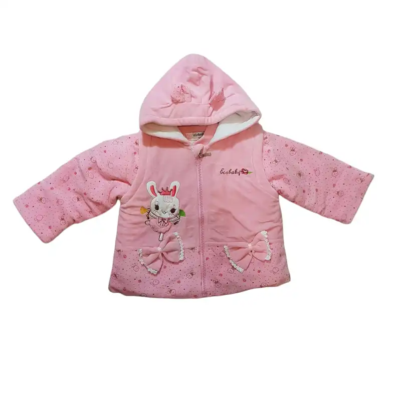 ست کاپشن و شلوار نوزادی مدل ASH404 رنگ صورتی