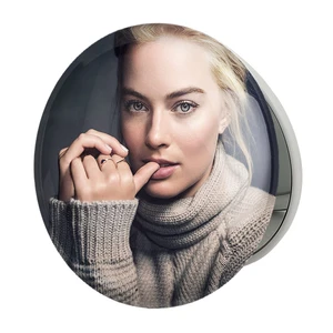 آینه جیبی خندالو طرح مارگو رابی Margot Robbie مدل تاشو کد 3859