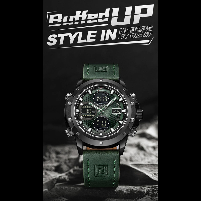 ساعت مچی عقربهای مردانه نیوی فورس مدل NF9225BGNGN ساعت مچی عقربهای مردانه نیوی فورس مدل NF9225BGNGN