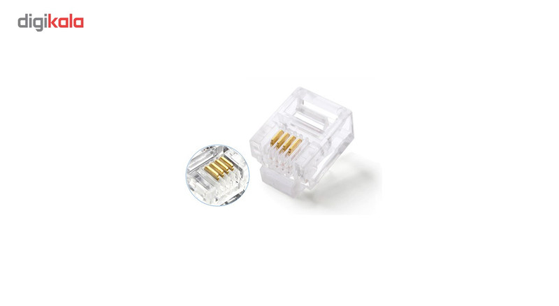 سوکت تلفن RJ11 ان پی مدل TM بسته 50 عددی 1