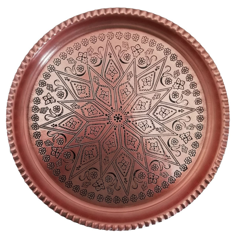 سینی مسی کد AL-80040085  قطر 27 سانتی متر