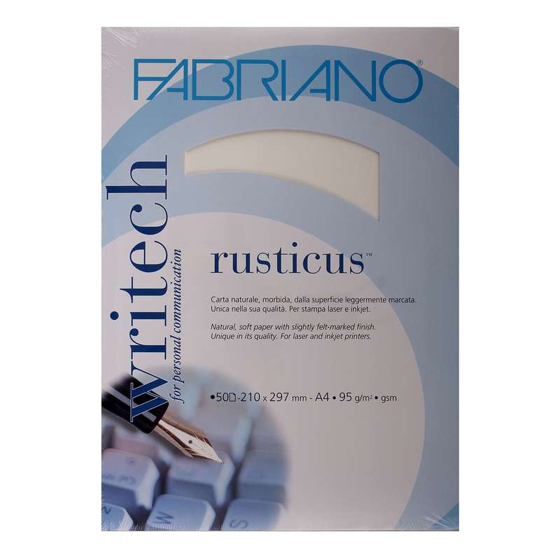 کاغذ فابریانو مدل Rusticus Bianco سایز A4 بسته 50 عددی کاغذ فابریانو مدل Rusticus Bianco سایز A4 بسته 50 عددی