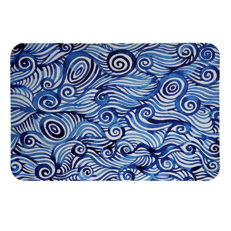  پادری طرح موج کد 9157 سایز 80x110 سانتی متر