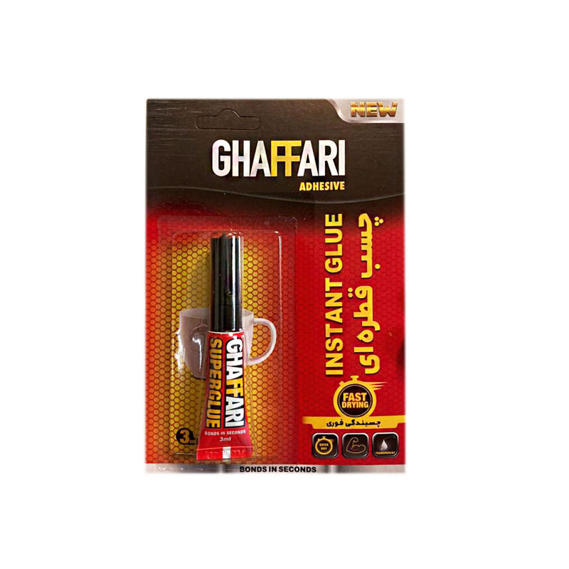 چسب قطره ای غفاری مدل super glue حجم 3 میلی لیتر