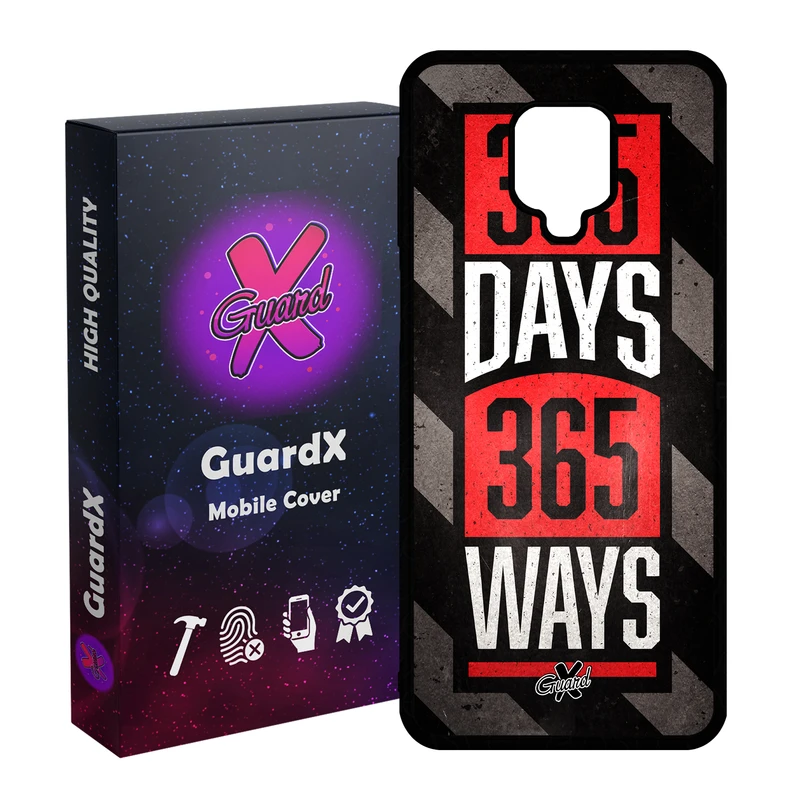 کاور گارد ایکس طرح Text مدل Glass10156 مناسب برای گوشی موبایل شیائومی Redmi Note 9S / Note 9 Pro / Note 9 Pro Max