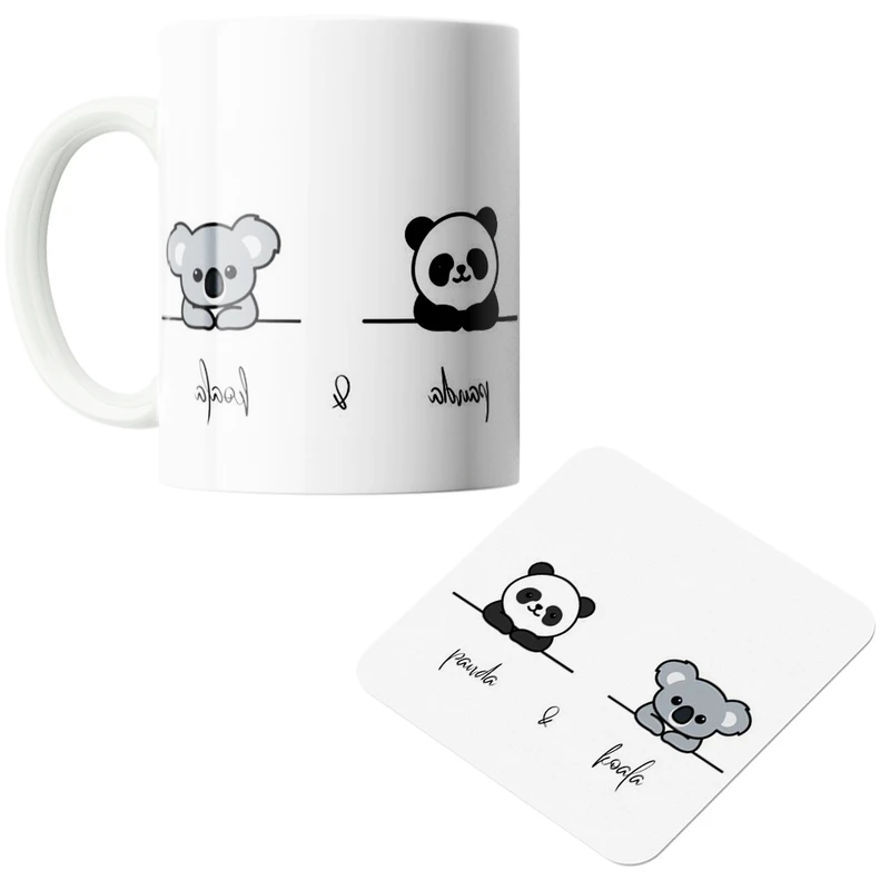 ماگ پاد آفرین مدل فانتزی کد  ۶۵ به همراه زیر لیوانی