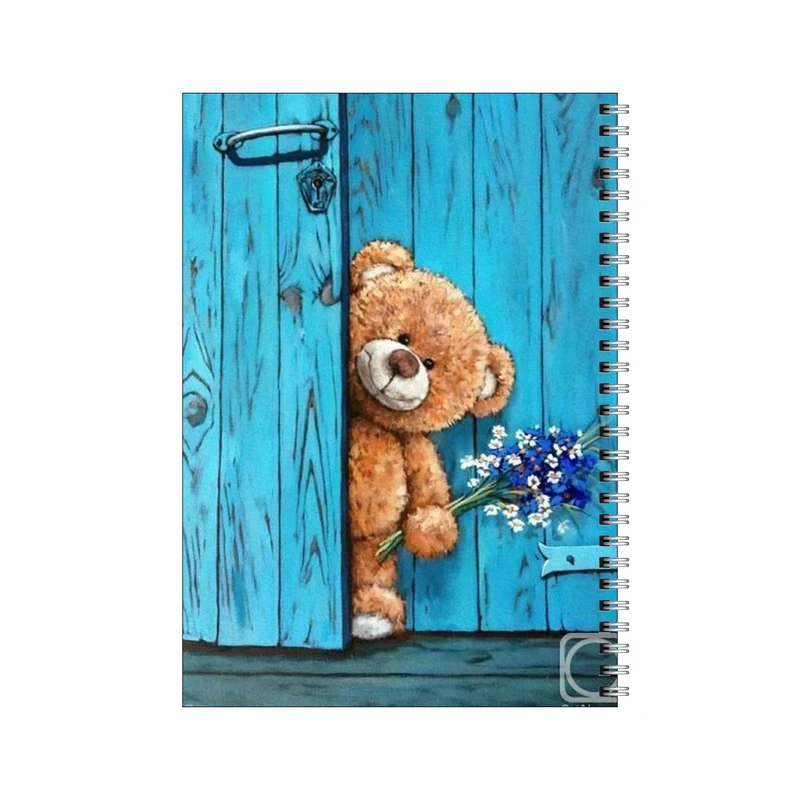 دفتر مشق 80 برگ بامبیلیپ طرح خرس و دسته گل کد 4954687