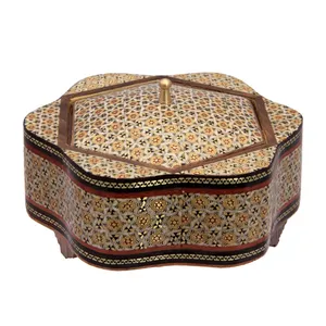 شکلات خوری خاتم کاری چیتساز کد dkh20 مدل گلی کوچک