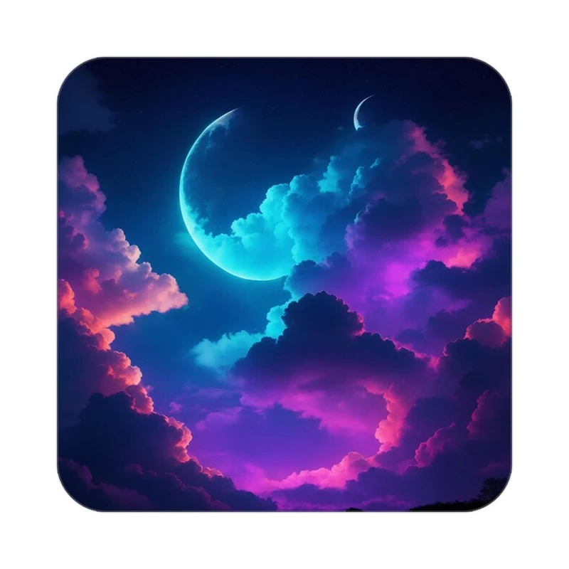 زیر لیوانی کاکتی طرح ماه و ستاره مدل mp53089