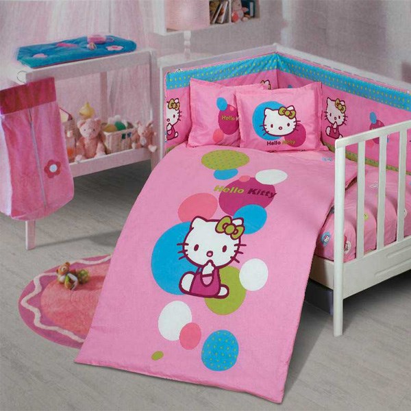 سرویس 8 تکه لحاف کودک مدل Baby Hello Kitty