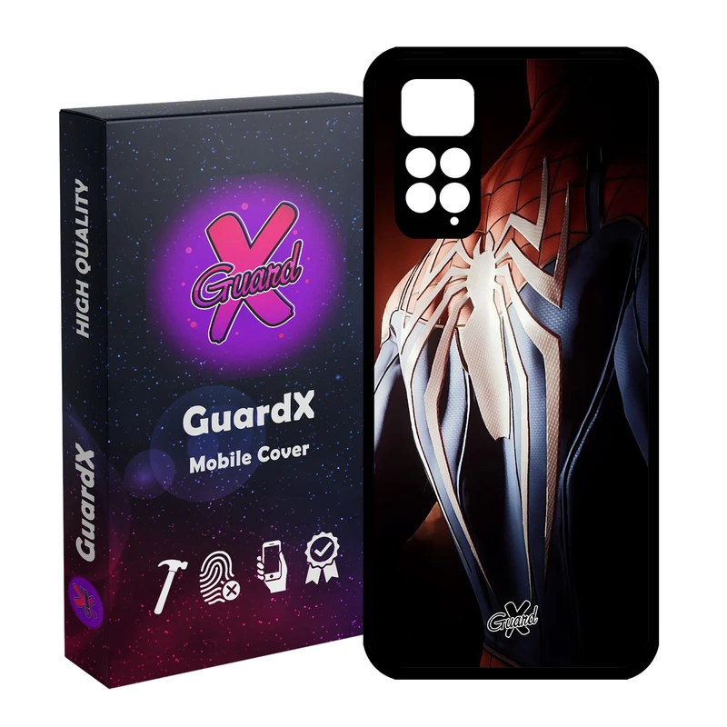کاور گارد ایکس طرح Spider Man مدل Glass10126 مناسب برای گوشی موبایل شیائومی Redmi Note 11S/ Note 11 4G