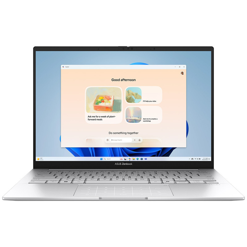 لپ تاپ 14 اینچی ایسوس مدل Zenbook 14 UX3405CA-Core Ultra 9 285H-32GB LPDDR5X-2TB SSD-OLED Touch 3K 120Hz-Backlit-W - کاستوم شده