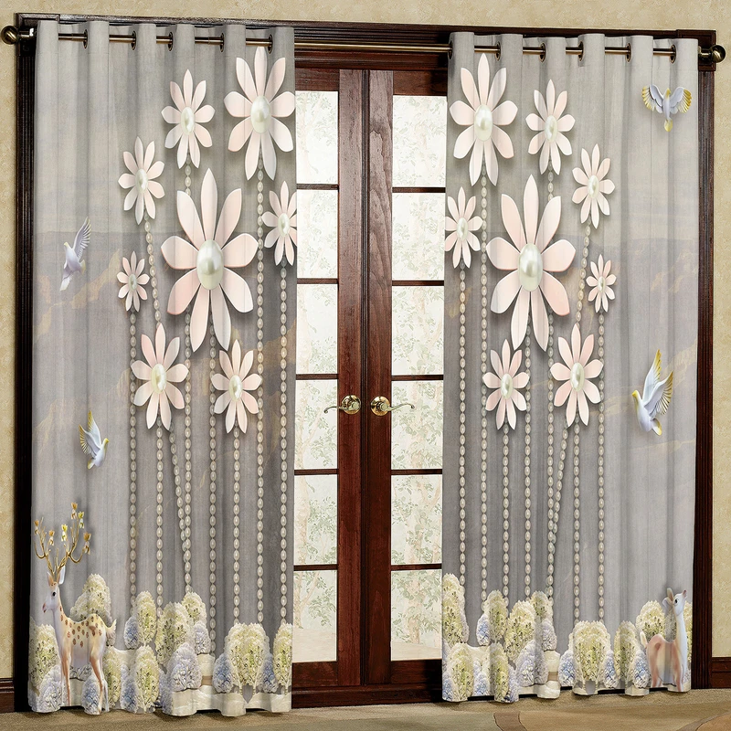 پرده مدل مخمل پانچی کد 2555T2 سایز 200x140 سانتی متر