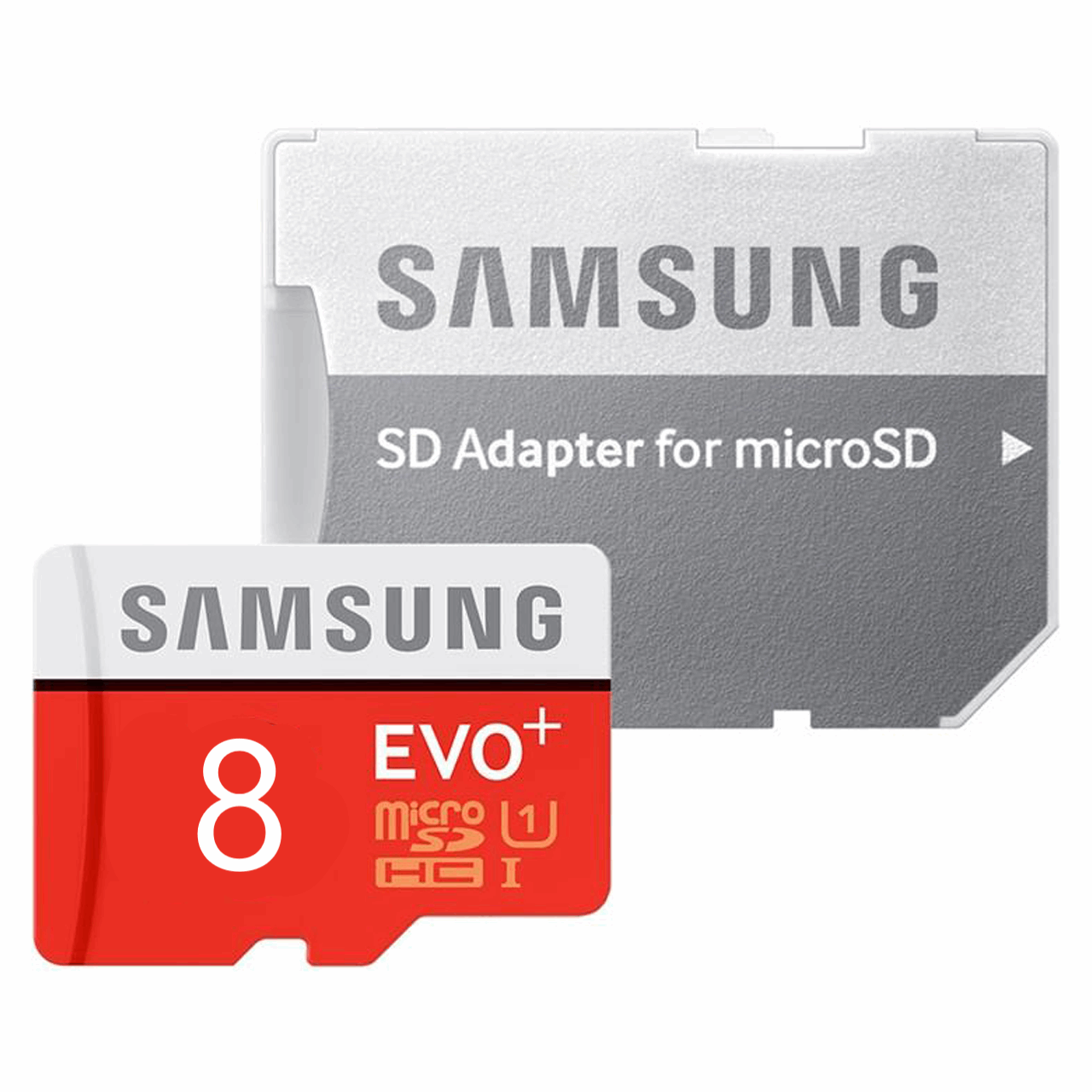 کارت حافظه microSDHC  مدل Evo Plus کلاس 10 استاندارد UHS-I U1 سرعت 80MBps همراه با آداپتور SD ظرفیت 8 گیگابایت