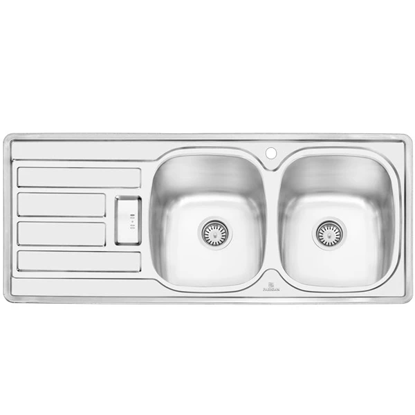 سینک ظرفشویی استیل پرنیان استیل مدل PS2110 توکار