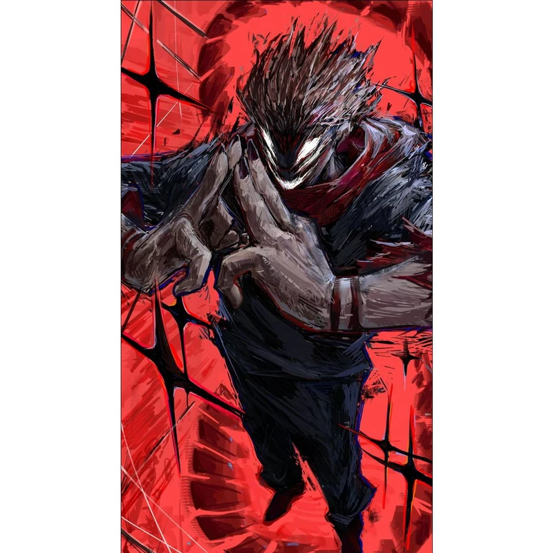 پوستر بوم استیکر طرح انیمه Jujutsu Kaisen مدل Sukuna کد P88