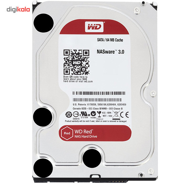 هارد دیسک اینترنال وسترن دیجیتال مدل Red Edition ظرفیت 5 ترابایت 64 مگابایت کش WD50EFRX