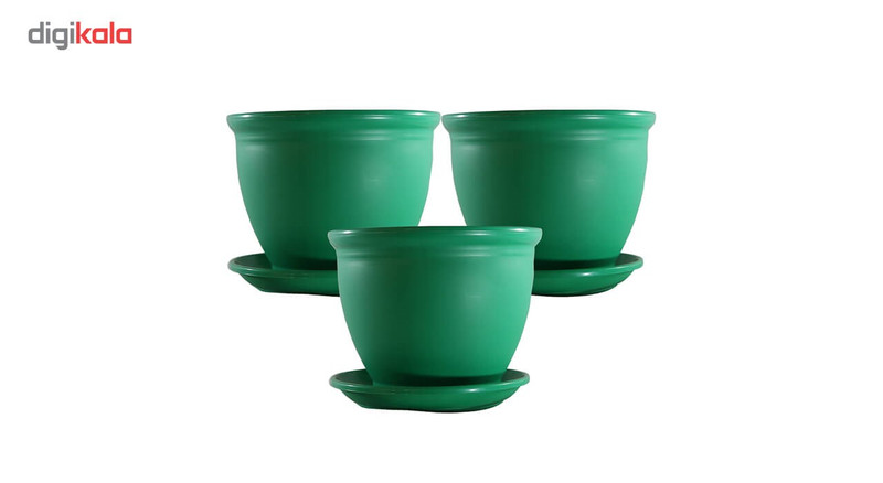 گلدان شهر آذین مدل 3015 مجموعه 3 عددی