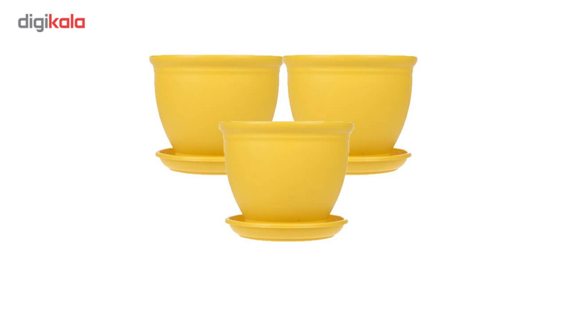 گلدان شهر آذین مدل 3015 مجموعه 3 عددی