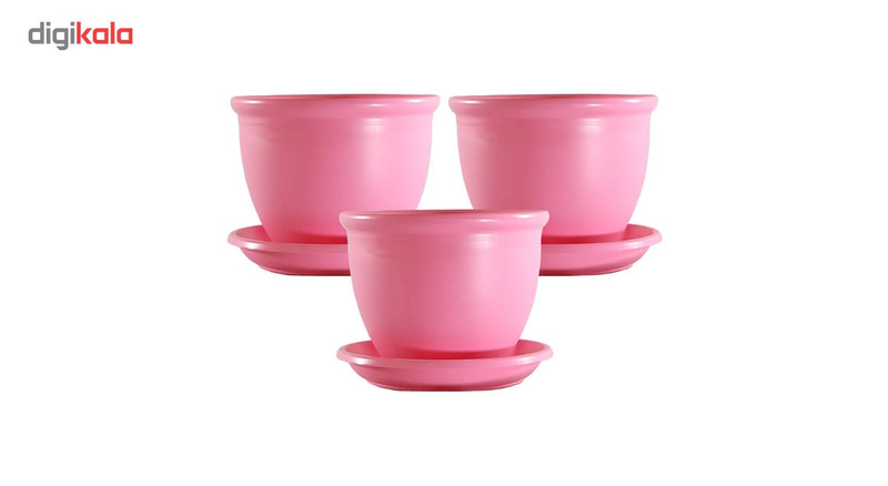 گلدان شهر آذین مدل 3015 مجموعه 3 عددی