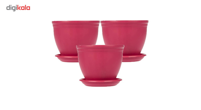 گلدان شهر آذین مدل 3015 مجموعه 3 عددی