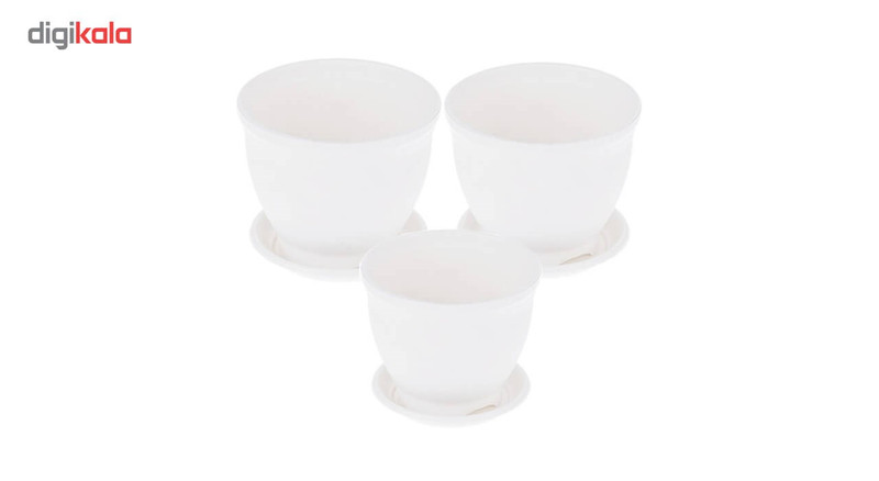 گلدان شهر آذین مدل 3015 مجموعه 3 عددی