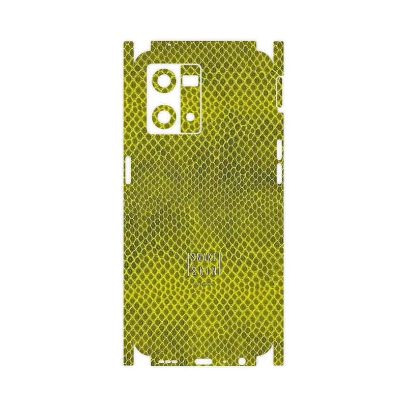 برچسب پوششی ماهوت مدل Yellow Snake Skin-FullSkin مناسب برای گوشی موبایل اپو Reno 8 4G