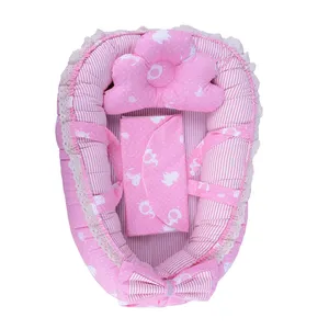 سرویس 3 تکه خواب نوزادی ژینورا مدل Pink Dumbo