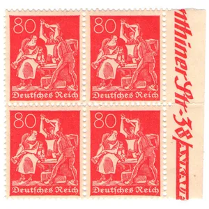 تمبر یادگاری مدل 80 مارک آلمان رایش بسته 4 عددی
